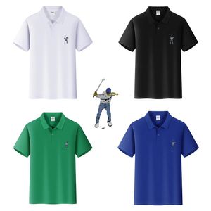 Golf Polo Shirt Fashion Märke Mens och kvinnors andningsbara kortärmade Wwear 240226