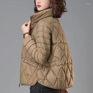 Trench da donna Piumino in cotone Parka da donna Autunno inverno Cappotto femminile imbottito corto leggero casual allentato