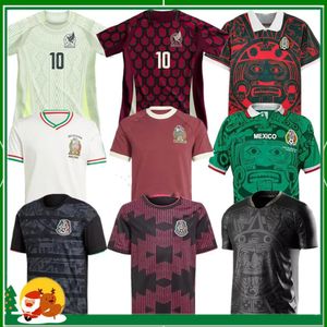 2023 2024/25 Jersey de futebol do México H. Losano Chicharito G Dos Santos 23 24 Camisas de futebol conjuntos de homens homens / crianças kit de uniforme mexicano