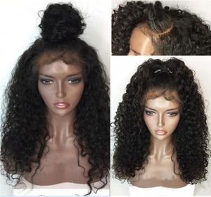 360 peruca frontal do laço onda de água brasileira 130 densidade perucas de cabelo humano para mulheres negras não remy 360s laços branqueados nós pré pluc6881988