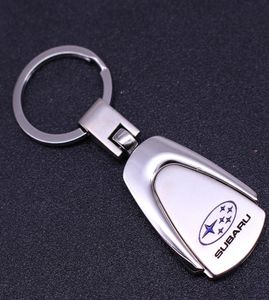 Creative Metal Car KeyChain för Subaru Badge Logo Long Chain Key Ring 4S Shop Promotional Gift Auto Accessories Key Toy5118989