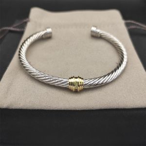 Twisted designer jewelry men bangle dy cable 2024 designer bracelets hot trendy diamond bracelet party wedding christmas present romantic zh154 E4