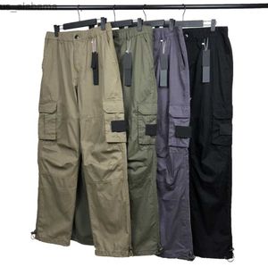 Erkekler Pantolon Mens Pantolon Tasarımcılar Pantolon Yamaları Erkekler Fermuar Track Pant Pamuklu Kargo Pantolon Biberi Genel Spor Homme 240308