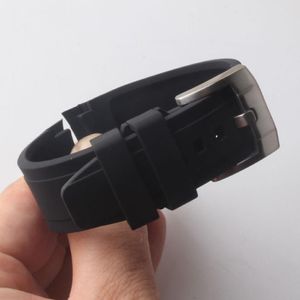 Watch Bands Arrival Fashion Watchband Curved End Soft Rubber Silicone Fit Brand Mens Watches Waterproof Strap For Sport 18 20 22mm2354