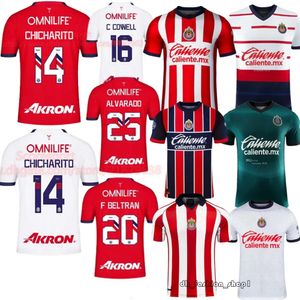 CHICHARITO Chivas De Guadalajara Camisas de futebol 23 24 3XL 4XL ALVARADO F.BELTRAN C. COWELL 2023 Camisa de futebol Home Away Men Kids Kit 301