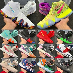 Top Kyries 4 Men Women Basketball Shoes 5s 6s 8s Hybrid S2 Designer Trainers BHM Halloween Year of the Monkey University Red Confetti Outdoor Sneakers Size 36-46