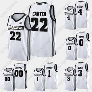 CUSTOM NCAA Providence Friars 2022-23 Колледж Баскетбольные майки Домашняя майка Рафаэль Кастро Брайс Хопкинс Девин Картер Клифтон Му XS-4XL