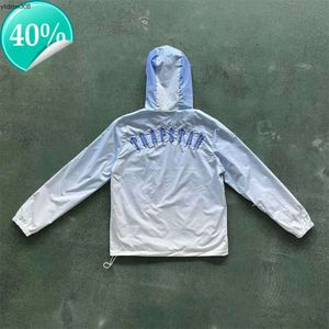 2024 Verkauf Männer Jacke Trapstar Irongate T Windjacke-blau Grdient Blau Top Qualität Gestickte Frauen Mantel Größen Xs-xl