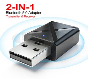 2 em 1 USB Receptor Bluetooth Transmissores 50 Música Estéreo Sem Fio Adaptador de Áudio Dongle para TV PC Bluetooth Speaker2707825