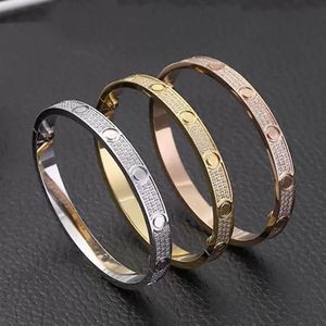 Love luxury Tennis bracelet women stainless steel rose gold couple diamond fashion jewelry in hand Valentine day gift for girlfrie242V