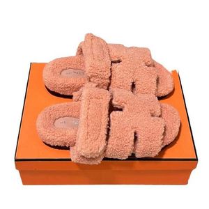 Original Slippers Family Second Uncle Female 2024 High Edition Velcro Style External Wear Lamb Fur Batch 2CPY