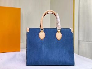 Ny 2024 Fashion Classic French Luxury Brand Handbag Women Designer Denim Leather Handväskor Womens Crossbody Vintage Clutch Tote Shoulder Denim Bag