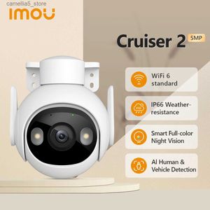Câmera para monitor de bebê IMOU Cruiser 2 5MP Wi Fi Segurança externa AI Rastreamento inteligente Detecção de veículos IP66 Visão noturna Chamada bidirecional Q240308