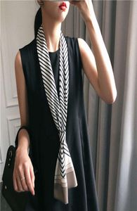 scarf strip small silk women039s spring foreign style fashion versatile decorative Winter narrow5079449