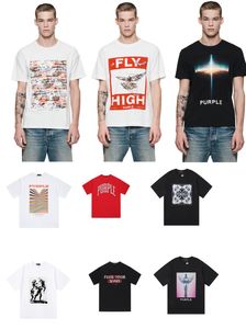 koszula męska fioletowa koszula kobiety męskie koszule designerka tshirt print streetwear na zewnątrz mody mody krótkie Summer Letna luźna koszula oddychająca