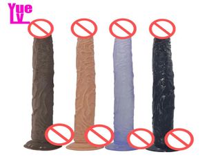 Yuelv 40x4cm superlånga enorma realistiska dildo flexibla stora konstgjorda penis dick kvinnliga onani erotiska leksaker sexprodukter för W7078009