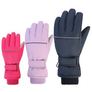 High Quality Kids Ski Gloves Winter Snowboard Snow Children Glove for Boys Girl Waterproof Thicken Mittens Keep Finger Warm 2023 240226