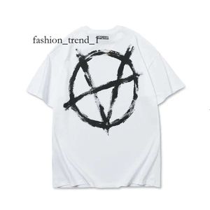 Mens T Shirt Vetements Shirt Designer T Shirts Streetwear Hip Hop Overize Vetements Kort ärm Tee Big Tag Patch VTM TShirts broderi Black White Vetements 2674