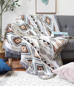 Blankets Geometric Blanket Aztec Sofa Cover Stylish Nordic Bedspreads Reversible Throw For Couch Floor Rug Koce Home Decoration4960398