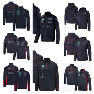 F1 Formula 1 hoodie car jacket with the same customization Car Logo Full Embroidery Jackets College Style Retro Motorcycle Jackets zc