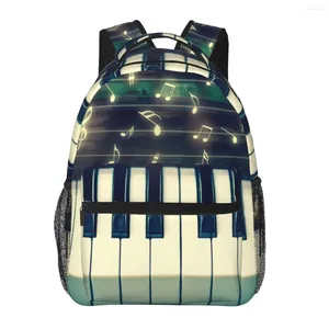 Sırt çantası erkek kadın müzikal notu piyano klavye okul çantası kadın erkek 2024 moda çantası öğrenci kitap paketi