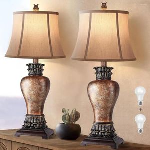 Table Lamps Bedside Set Of 2 For Living Room 3-Color Temperature Dimmable 29" Tall Farmhouse Rustic Valentine's Day Gift