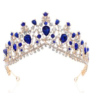 Högkvalitativ Crystal Pearl Barock Brudtillbehör Rhinestone Headwear Wedding Crown 2408
