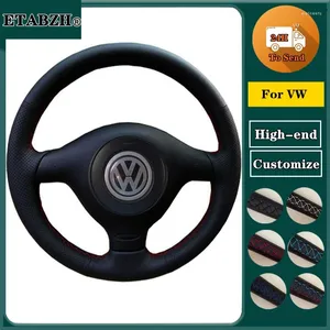 Steering Wheel Covers Braid Car Cover For Volkswagen VW Golf 4(IV) Passat B5 Polo Bora Sharan Skoda Fabia Wrap Accessories