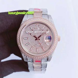 كلاسيك الانصهار الفاخرة Datejust Watch for Men Moissanite Mosang Stone Diamond Watch Designer Commiter Montre de Luxe Mechanical AAA Automatic Wristwatch