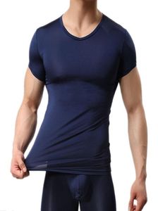 세련된 men039s 울트라 얇은 tshirt vneck itshirt 짧은 슬리브 근육 조끼 탑 남자 보디 빌딩 거디 슬리밍 몸 모양 4273291