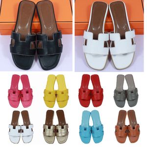 Projektant Slipper Womens Slajdes Płaskie suwaki letnie sandały sandałowe buty damskie marka