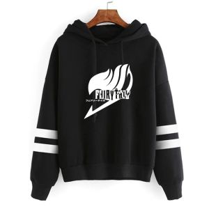 Molus de camiseta anime Fairy Tail Capuz para homens Mulinas desenho animado moletons estampados mole