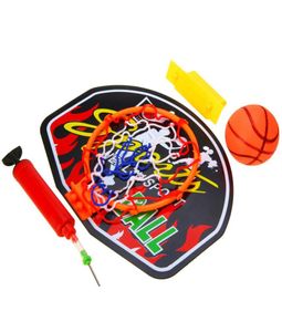 Plástico interno mini basquete backboard hoop net conjunto com bola de cesta para crianças criança jogo portátil basquete backboard 9046955