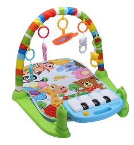 3 I 1 Education Rack Toys Baby Music Spela Mat Keyboard Spädbarn Fitness Mattan Gift för Kids7229877