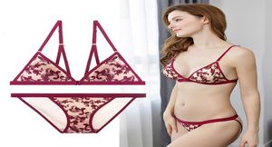 Sexig BRA -frontstängning Bra France Embroider Black Lace Yline Straps Underwear Support Lingerie Set Transparent Set Sexy3747557