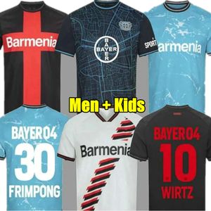 Wirtz 2023 2024 Bayer 04 Leverkusen Soccer Jerseys 23 2024 홈 어웨이 세 번째 Demirbay Bakker Bailey Home ch aranguiz paulo schick 축구 셔츠 키트