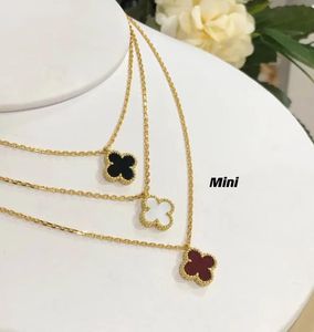 Designer mini necklace van clover Fashion Design 4Clover Charm 18K Gold Luxury Jewelry lovers couple gift ladies weddings