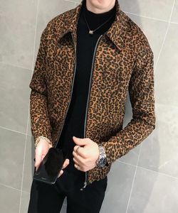 2020 Autumn New Men Lopard Jacket i płaszcz projektant mody Men039s skórzana kurtka zamek błyskawiczny Pilot Men039s Club Clothing7828812