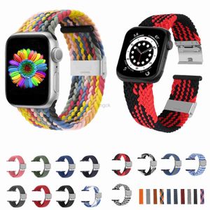 Bands Watch Braided Adjustable Loop for Watch Band Stretchy Nylon Sport wristband Strap for iWatch Bands series 9/8/7/6 5/4/3/2/SE 240308