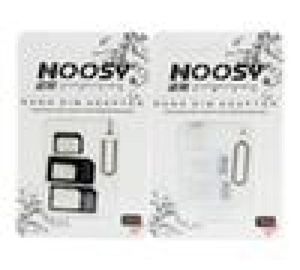 NOOSY -adapter med utkast Pin 4 i 1 Nano Micro Standard SIM -kortkonverterare för Samsung Cell Phone 1000PCS8076252