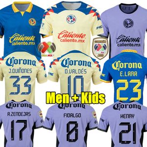 Футбольные майки D.VALDES 23 24 Liga MX A.ZENDEJAS Club America 2023 2024 R.MARTINEZ G.OCHOA GIOVANI FIDALGO M.LAYUN Home Away 3rd Football Men Kids Shirt