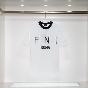 夏の男性と女性の同じ手紙FF半袖デザイナー高品質のカジュアルクルーネックブランドTシャツ