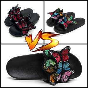 Hög ny GAI Slipper Sandal Platform Butterfly Slippers Womans Flat Flip Flops Pool Sliders Beach Shoe Storlek 36-41