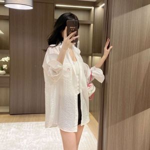 Spring Women Shirt Letters Bright Color Embroidery Pattern Lapel Womens Shirt Long Sleeved Shirts Cardigan Jacket Blouse Coat Top