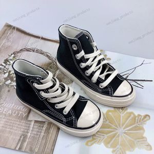 Nuovo 2024 di marca per bambini scarpe di tela moda scarpe alte-basse ragazzi e ragazze scarpe sportive di tela basse per bambini scarpe classiche di design stringate appartamenti per bambini sneakers da ginnastica