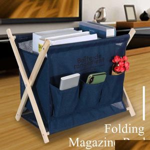 Förvaringskorgar X-Large tvättkorg Collapsible Desk Storage Rack Hamper Bedroom Dirty Clothes Organizer Magazine Holder 210609 DRO DHFRR