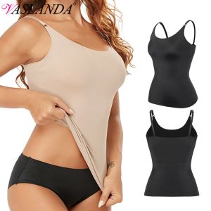 T-shirt kadınlar karın kontrol shapewear pürüzsüz vücut şekillendirme kabakarcık tank üstleri zayıflama iç çamaşırı dikişsiz sıkıştırma gövde şekillendirici yelek