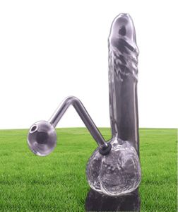 1st högkvalitativt glasoljeförbrännare bongåtervinning Ashcatcher Bong med stor storlek nedslagsoljebrännare rör manlig penisform bubbler S5155060