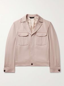 Designer men kurtka Brioni Virgin Wool-Felt Blouson Jacket Spring Owezyjna Zwiedź