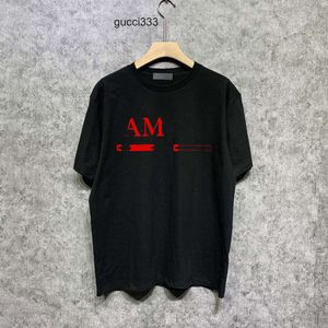 amirirlies red Tees amari designer amirl simplicity 7 amis Tshirts AM luxury mens amar summer miri Pure black 2023 color fashion letter Mens short sleeves cotto